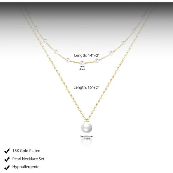 Jewelry Satellite Set Women Dainty Pearl Choker Earrings Bracelet Wedding Gift - Picture 4 of 7